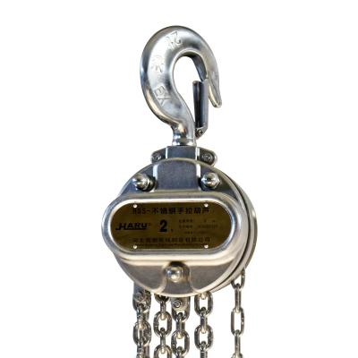 China Manufacturer High Quality Full Stainless Steel Manual Hoist Rated 1000-30000kg Capacity Manual Chain Hoist Stainless Steel Lifting Chain Hoist for sale