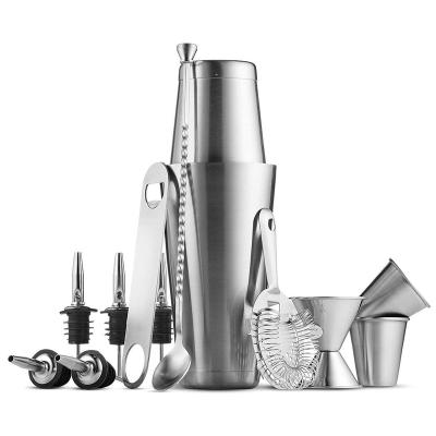 China 14 Piece Viable Cocktail Shaker Set Bar Tools Stainless Steel Cocktail Shaker Set Bartender Kit Bar Accessories for sale