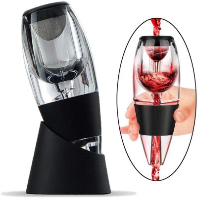 China Sustainable Wine Aerator Decanter Pourer Spout Set With Filters With Purifier Holder Travel Bag Aerating Diffuser Air Strainer for sale