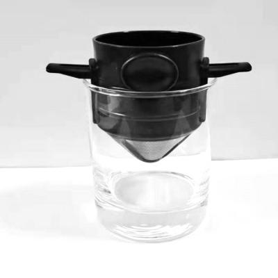 China Modern Portable 304 Steel Coffee Tools Infuser Travel Pour Over Drip Coffee Dripper Stainless Steel Coffee Filter for sale