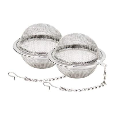 China Sustainable Hot Selling Amazon Food Grade Stainless Steel Wire Mesh Reusable Bulk Tea Infuser/Ball/Strainer For Kitchen Home for sale