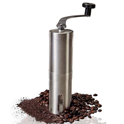 China Durable High Quality Portable Conical Burr Mill and Brushed 304 Stainless Steel Manual Coffee Grinder with Adjustable Setting for sale