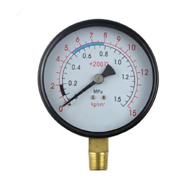 China Professional black stainless steel case manufacturers sale pressure gauges iron shell water purifier pressure gauges with large quantity for sale