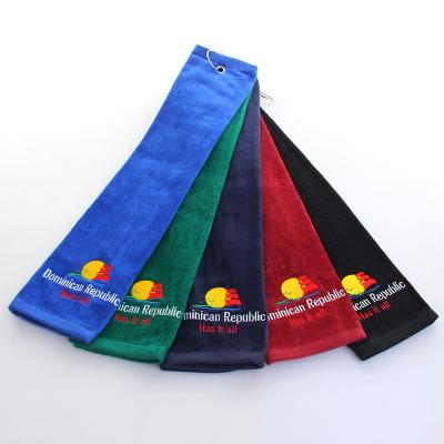 China Hypoallergenic Soft Sports Golf Towel Skin Friendly Outdoor Hand Towel For Golf Sports for sale