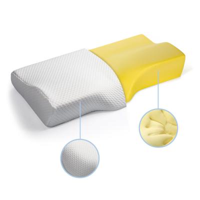 China Anti-Static Comfortable Memory Foam Butterfly Sleep Neck Rest Soft Bed Pillows Connected Back Slow Neck Pillow Home For Sleeping for sale