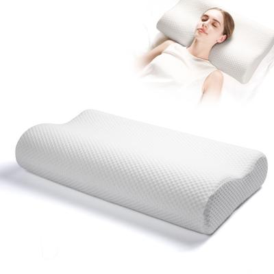 China Sleep Memory Cotton Anti-Static Pillow Hollow Out Comfortable B Shape Neck Rest Ergonomic Orthopedic Wavy Cervical Sleep Pillows for sale