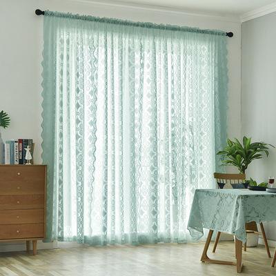 China Other Korea Style Romantic Home Curtain Jacquard Bedroom Curtain Ready Made Vintage Lace Up Sheer Curtains For Bedroom for sale