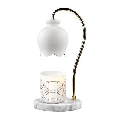 China 2022 Release Fragrance Censer NEW Love Nature Inspired Design Of Lily Valley Indoor High Quality Marble Candle Warmer Luxurious Fragrance Lantern Lamps for sale