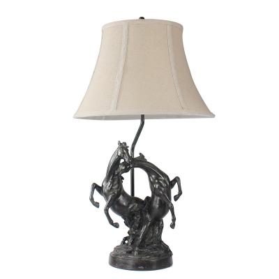 China European style bedside lamp horse design indoor home electric table lamp for sale