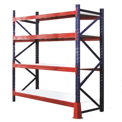 China Cold Roll Steel Pallet Stacking Heavy Duty Metal Rack System Storage Rack Shelves for sale