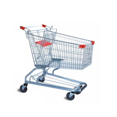 China Durable American Style Supermarket Shopping Cart Shopping Trolley With Handle Trolley For Sale for sale