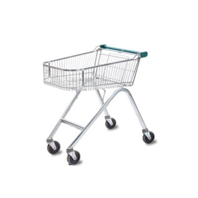 China Professional Low Price Folding 90 Liter Shopping Trolley High Leg Style Trolley For Supermarket for sale