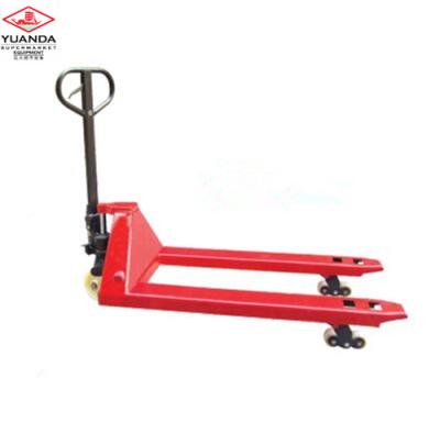 China Metal+PU Warehouse Stair Hand Scissor Lift Pallet Truck Fit Hydraulic Climbing Trolley for sale