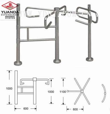 China Strong high quality rotatable turn supermarket entrance and exit door / entrance door design for sale