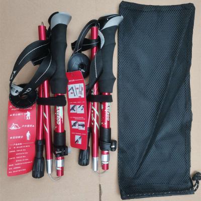 China EVA Aluminum Trekking Poles Collapsible Hiking Poles Lightweight Folding Walking Increasing Poles With Quick Lock For Increasing Camp for sale