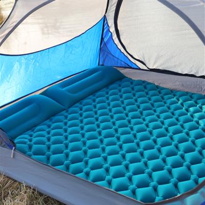 China Lightweight Portable Foldable Sleep Pad With Pillow, Camping Mat Inflatable Sleeping Mat For Outdoor for sale