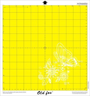 China PVC Old fox Stand grip 12x12 inch  Cutting Mat for Silhouette Cameo 3/2/1 Cut Mats Replacement for sale