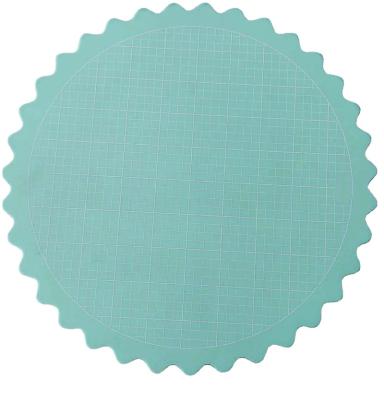 China PVC Rotary Self-Healing Cutting Mat 25cm Round Rotating pink PVC Grid Cut Matt for Sewing & Quilting & Crafts for sale