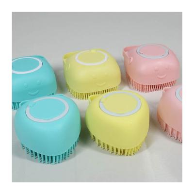 China Portable Stocked Shower Massage Silicone Rubber Dog Brush, Cleaning Washing Pet Bathing Tool Dog Bath for sale