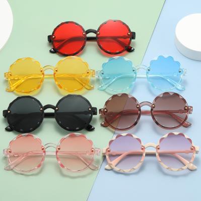 China New High Quality Fashion Sun Flower Sunglasses For Kids Children Shades Floral Rimless Sunglasses 2022 for sale