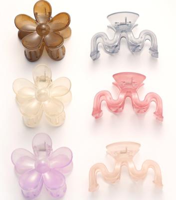 China Flower Friendly Material Wave Shape Girls Hair Clips Shark Ponytail Claw Clip Set Hair Accessories Women 03HC146 for sale