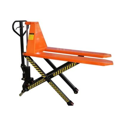 China HighLift Pallet Truck Scissor Lift Pallet Truck Hydraulic 1000kg 1500kg Pallet Jack Hand Forklift Truck for sale