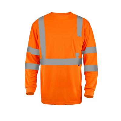 China Fluorescerend Oranje Verkeersveiligheid Producten Veiligheid Hi Vis Long Sleeve Shirts Te koop