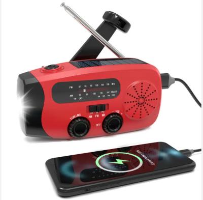 Chine Radio météo solaire portable, lampe de poche de secours, tremblement de terre à vendre