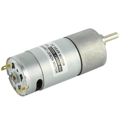 China Dia 37mm Motor de caixa de engrenagens elétrica 12v Motor de engrenagem DC de baixa rotação por minuto à venda