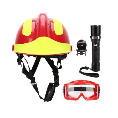 China Rettungsausrüstung Feuerhelm mit Taschenlampe zu verkaufen