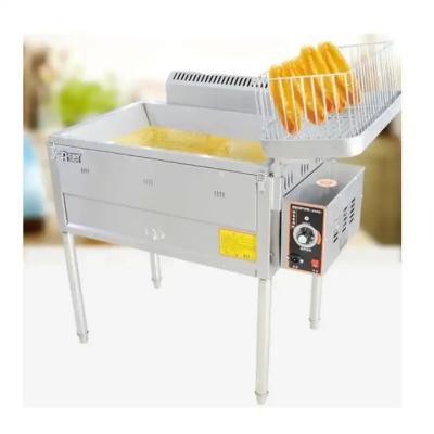 China Máquina de fritura automática Fritadora comercial de grande capacidade de cilindro único, batatas fritas Fritadora de patas de frango à venda