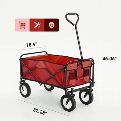 China 360 Degree folding wagon Adjustable Hand portable garden cart heavy duty folding trolley for sale