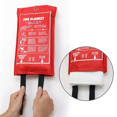 중국 Custom Fiberglass Secucaptain Anti Emergency Fire Blanket 1*1m Home Kitchen Fire Proof Retardant Extinguish Blanket Manu 판매용