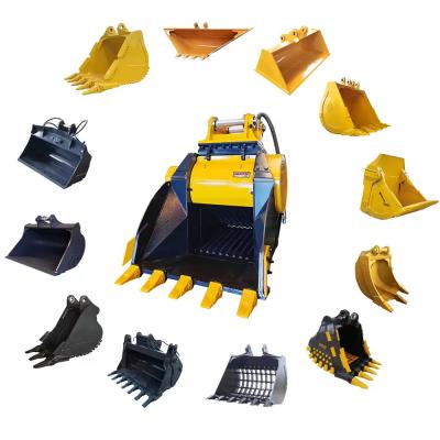 China On-site recycling machines Bucket crusher Excavator Beton kaak crusher Bucket Te koop