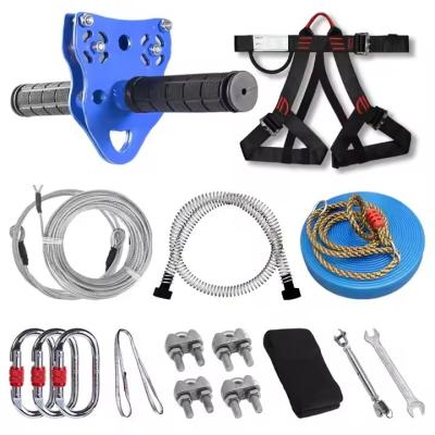 China Adults And Children 6mm Outdoor Backyard Zip Line Kit Sports Safety Product for sale