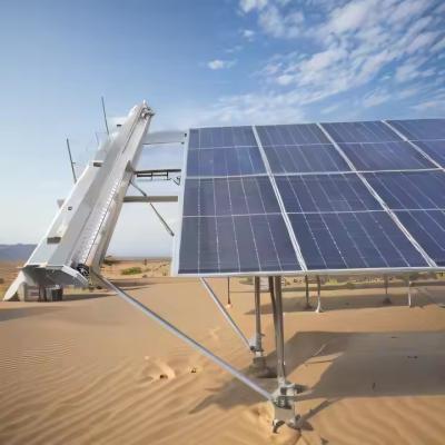 China Robot de limpieza de paneles solares Cepilla de limpieza de paneles fotovoltaicos Máquina de limpieza automática en venta