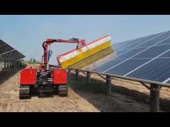 Photovoltaic Panels Cleaning Machine Remote Operation, Dry And Water Cleaning Robot