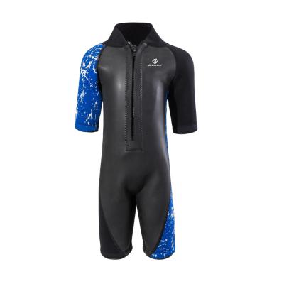 China 2MM Antibacterial Swimwear Youth Kids Waterproof Surfing Wetsuit Water Sports Snorkeling Kids Short Sleeve Diving Wetsuit For Kids for sale