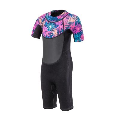 China Antibacterial Kids Spring Springsuit 2mm Youth Wetsuit Small Short Surfsuit for sale