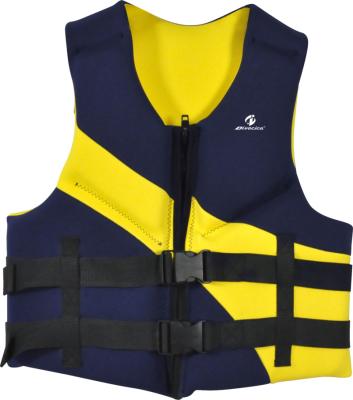 China Economic Custom Marine Lifesaving Flotation Work Vest Yellow 3mm Vest For Swimming Adult Sportswear 40*30*8cm for sale