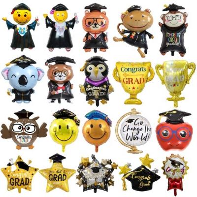 China Beautiful Graduation Party Decoration Graduation Decoration Aluminum Foil Balloon Celebration Decoration Seasonal Colorful Cartoon for sale