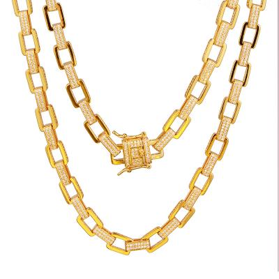 China Hip Hop Jewelry 14k Gold Iced Out Diamond Odin Link Chain for sale