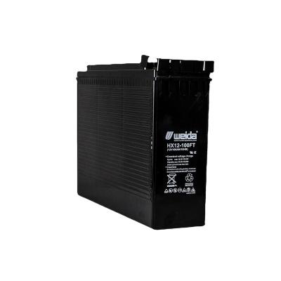 China Toys Wholesale Black Shell 12V100Ah Front Terminal Lead Acid Battery for sale