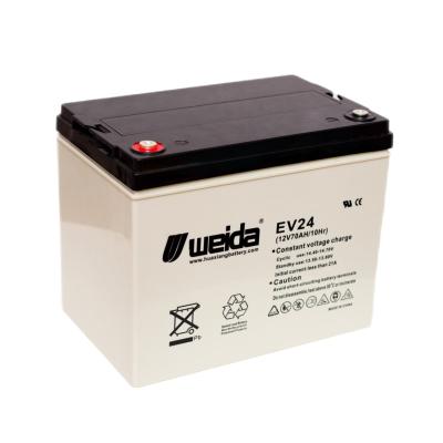 China Toys wholesale EV series high cycle 12v70AH golf car power supply high lead acid batteries for sale