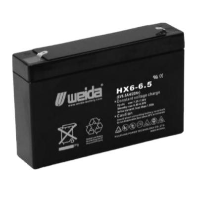 China Factory Wholesale Custom Power Storage Home Appliances Factory Black Shell 6V Series Lead Acid Batteries for sale