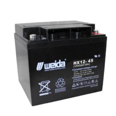 China Wholesale12v45AH Custom Home Appliances Energy Storage Battery HX12-45 Series Large Density Lead Acid Batteries for sale