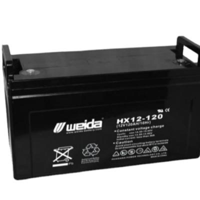 China Home Appliances Wholesale Large Energy Density HX12-120 Series 12v120AH Lead Acid Battery Custom Storage Battery for sale