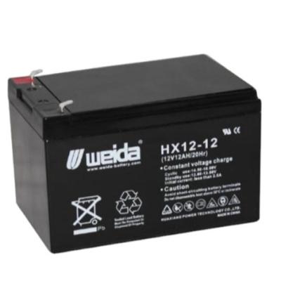 China Wholesale Household Appliances Factory Density HX12-12 Series Energy Storage Power Supply 12V12AH Medium Lead Acid Batteries for sale