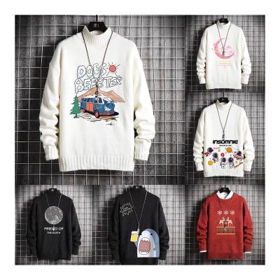 China Anti-wrinkle Casual Sweater Slim Fit Knitted Men's Sweater Winter Pullover Pullover Men's O-Neck Stripe Men's M-3XL Standard for sale