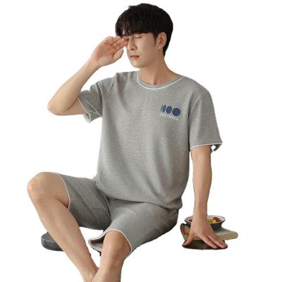 China QUICK DRY Summer Top Pant Leisure Sleepwear Short Sleeve Modal Breathable Casual Men V-Neck Pajamas Sets Nightwear for sale